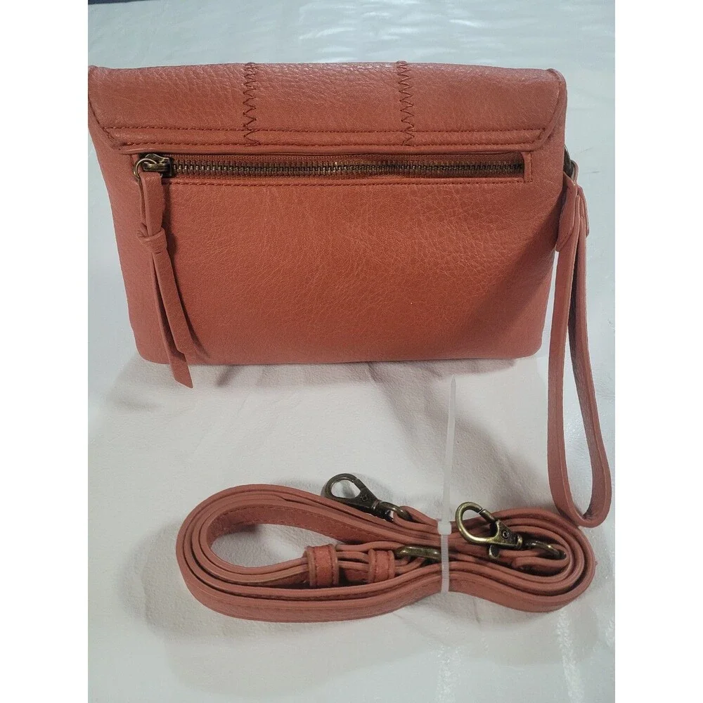 Market and Spruce orange leather small purse / handbag